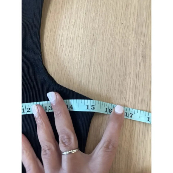 Tularosa Revolve Ribbed Lace Up Nile Bodysuit in Black Size Small 1006 - Picture 5 of 7